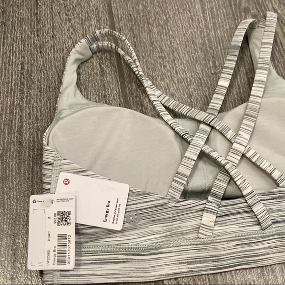 NWT Lululemon Energy Bra Ombre Melange Space Grey - Picture 6 of 7